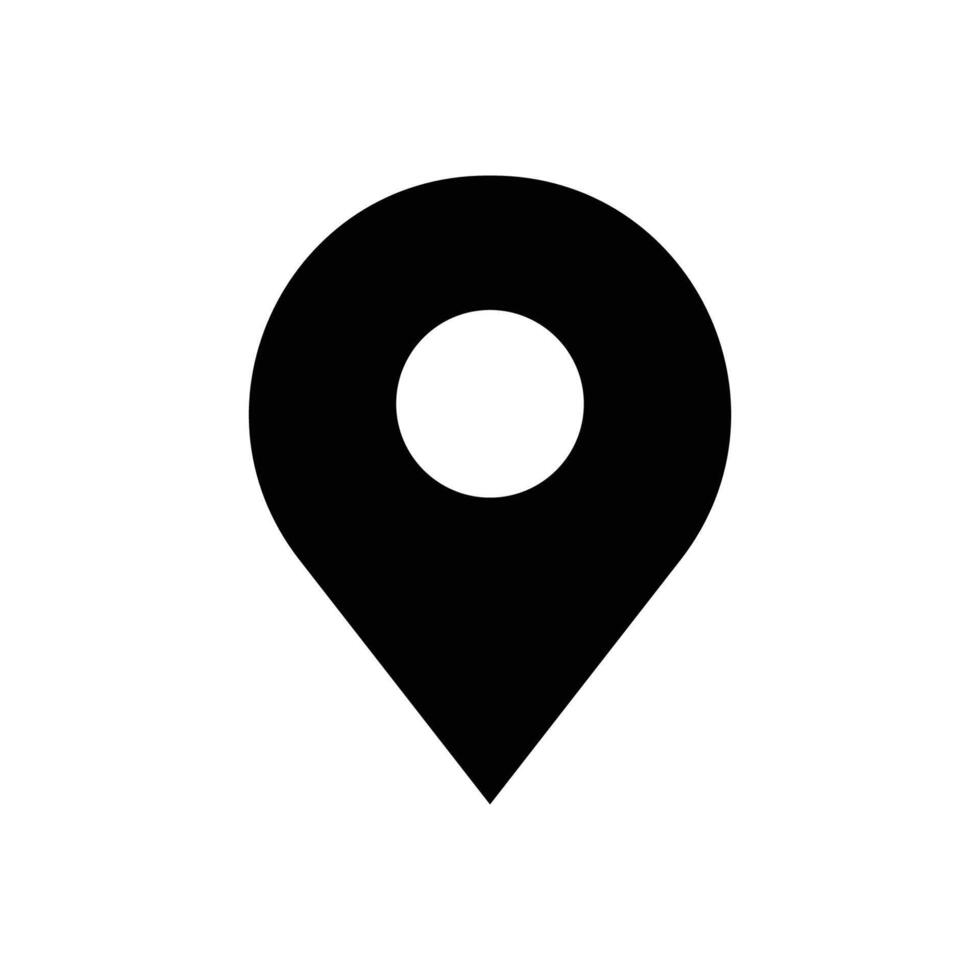 Flat Loction icon Black Design vector