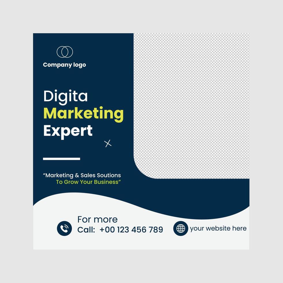 A Template of Digital Marketing Agency Social Media Post vector