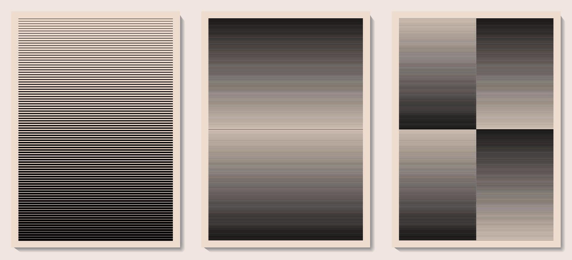 Black and White Abstract Pattern Set vector