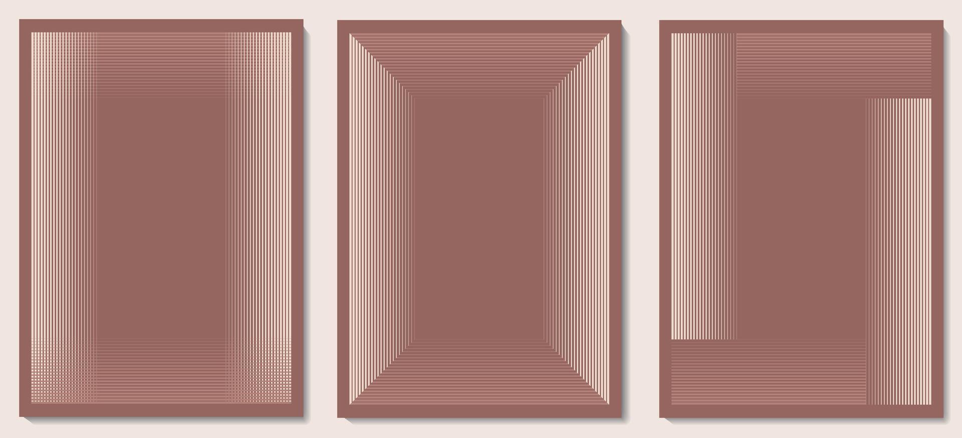 Set of frames created with lines vector