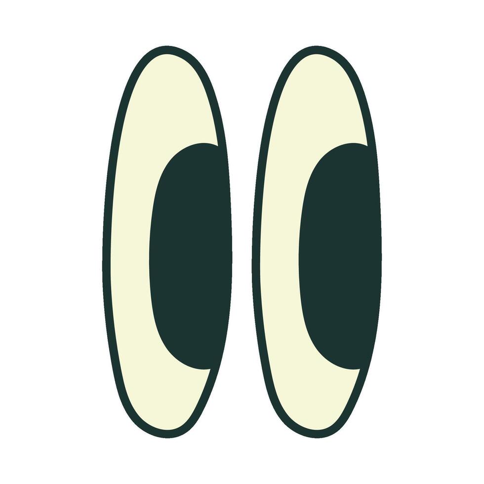 Cartoon surprised eyes. Isolated illustration for your design vector