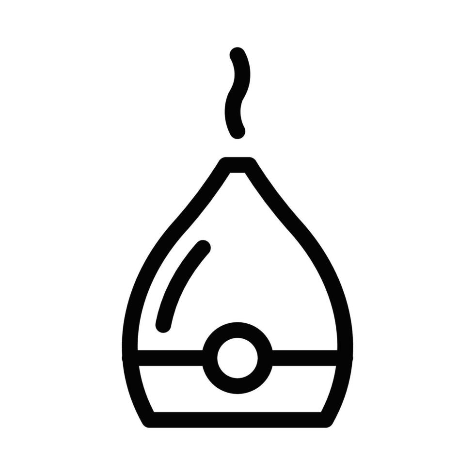 Illustration of an alternate humidifier icon in black and white, perfect for home and health designs. Editable stroke. vector