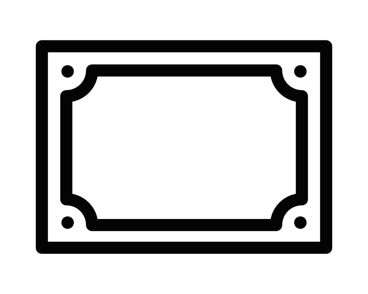 Picture frame outline icon. Editable stroke. vector