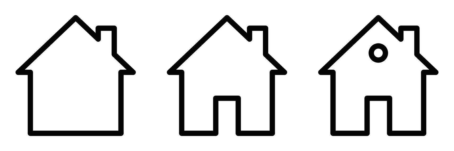 Home outline icon. Editable stroke. vector