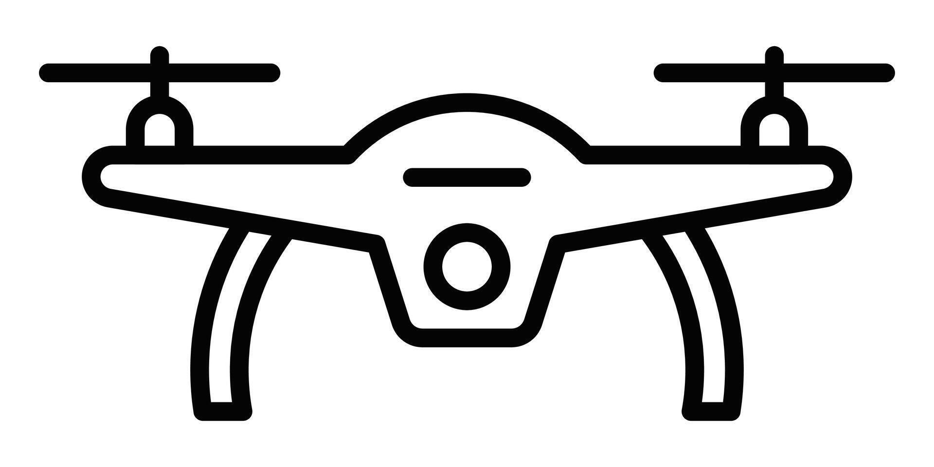 Minimalist drone icons illustration. Perfect for technology and aviation concepts. Editable stroke. vector
