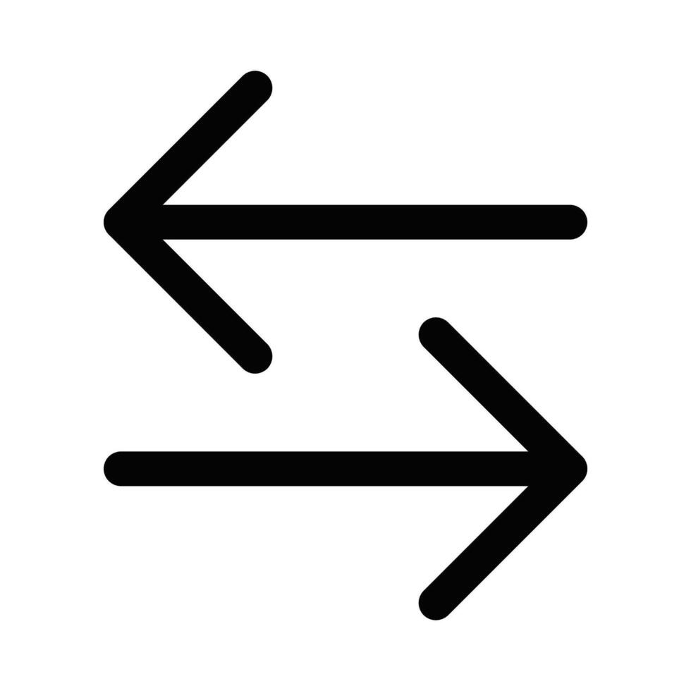 Exchange arrows icon illustration. Perfect for transaction and trade concepts. Editable stroke. vector