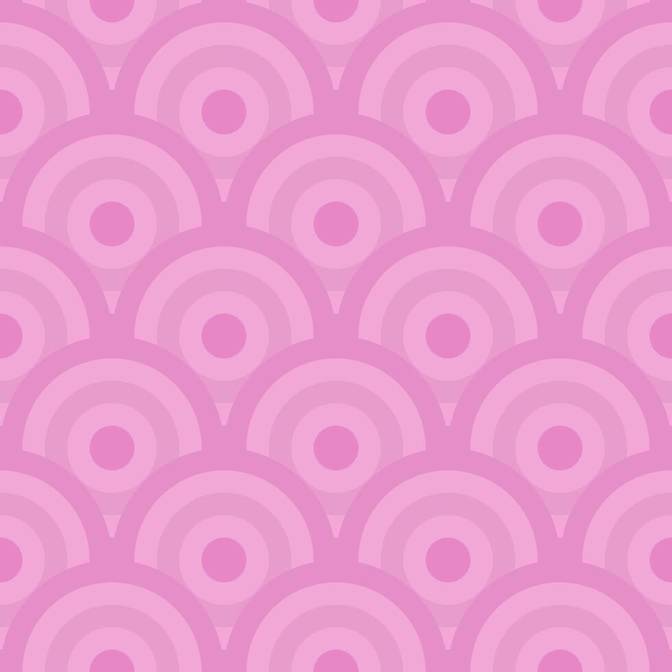Pastel pink background on circle pattern. Geometric abstract background. vector