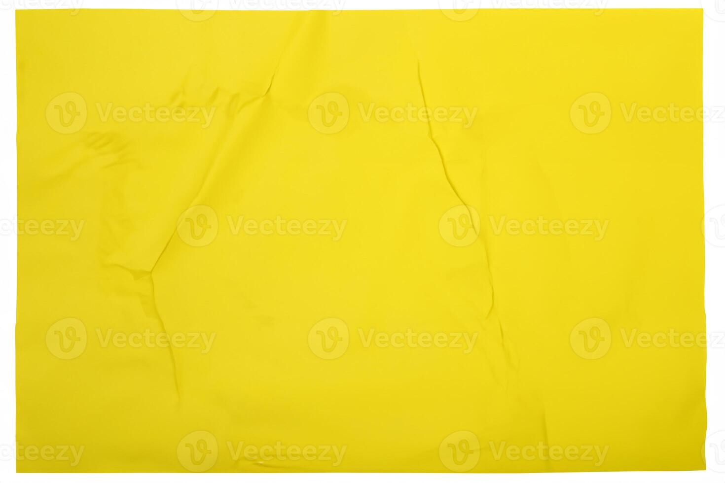 Close-up of Yellow Wrinkled Paper Texture Background photo