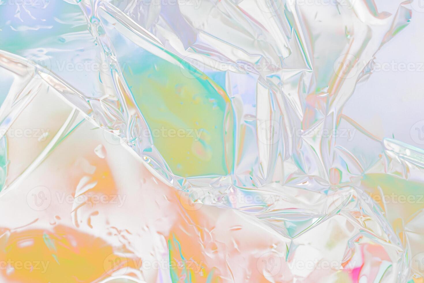 Close-Up of Glued Hologram Texture on Reflective Surface photo