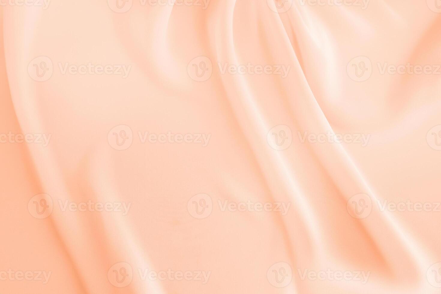 Elegant Peach Fuzz Silk Fabric with Soft Pleats - Ideal for Designer Text Mockups, Luxury Cards, and Retro Backgrounds photo