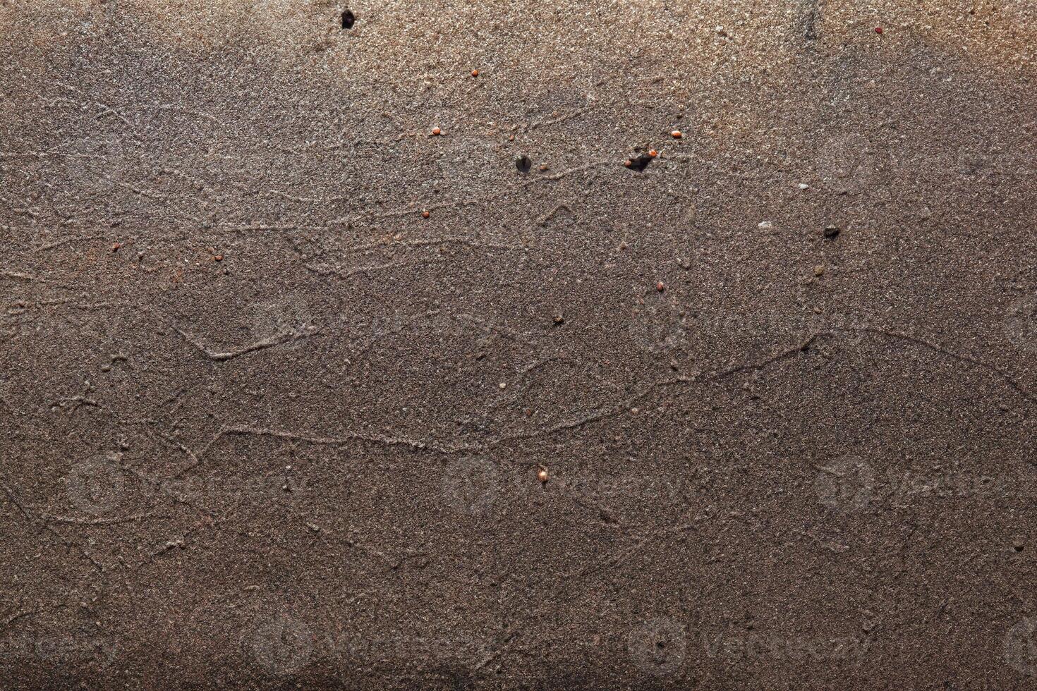 Stones on Wet Sand Beach - Top View photo