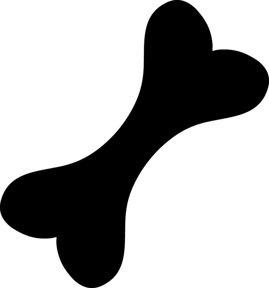 Silhouette dog bone icon Stencil art vector