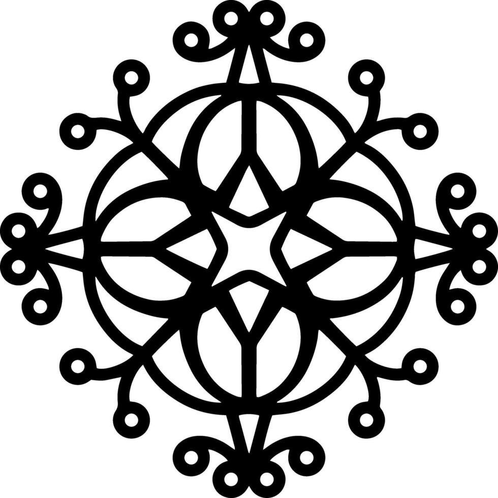 Snowflake Christmas winter Xmas design vector