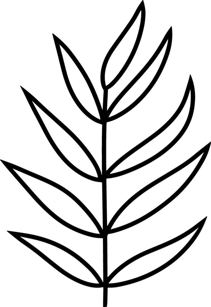 Branch with leaves icon Palm clipart vector