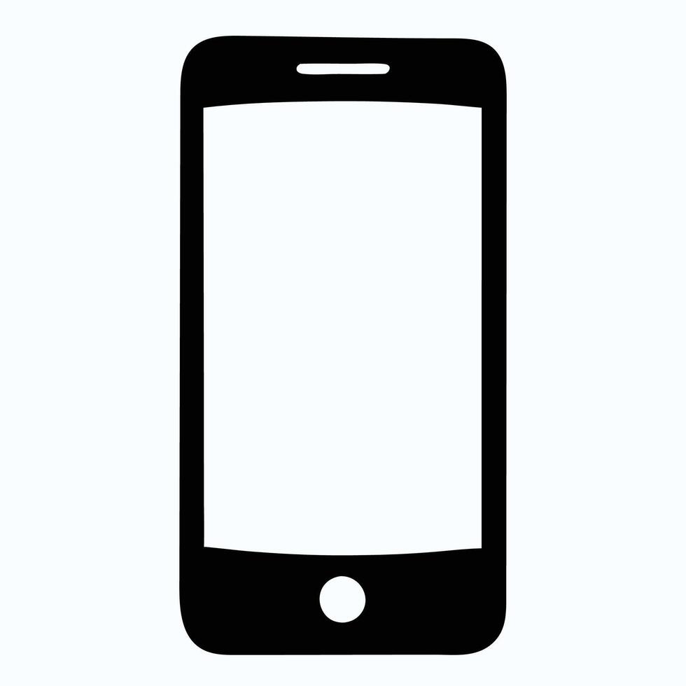 smart phone silhouette, contemporary and dynamic tech graphics vector