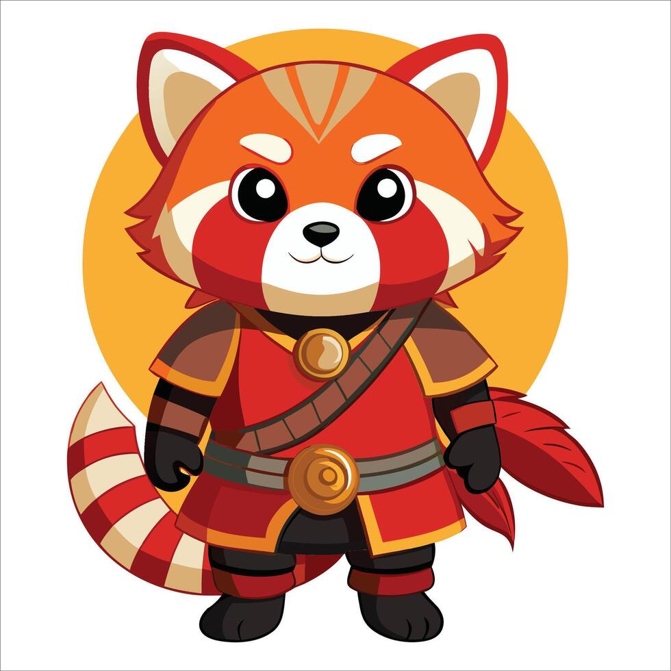 panda warrior, epic and detailed panda fighter illustrations vector