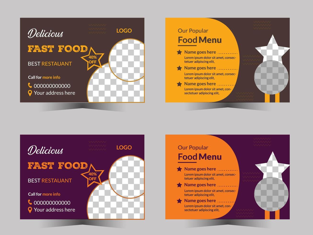 Postcard design,postcard template,eye catching postcard design. vector