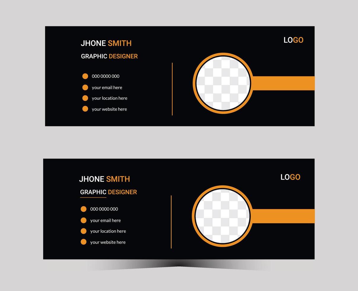 Email signature template,email signature vector