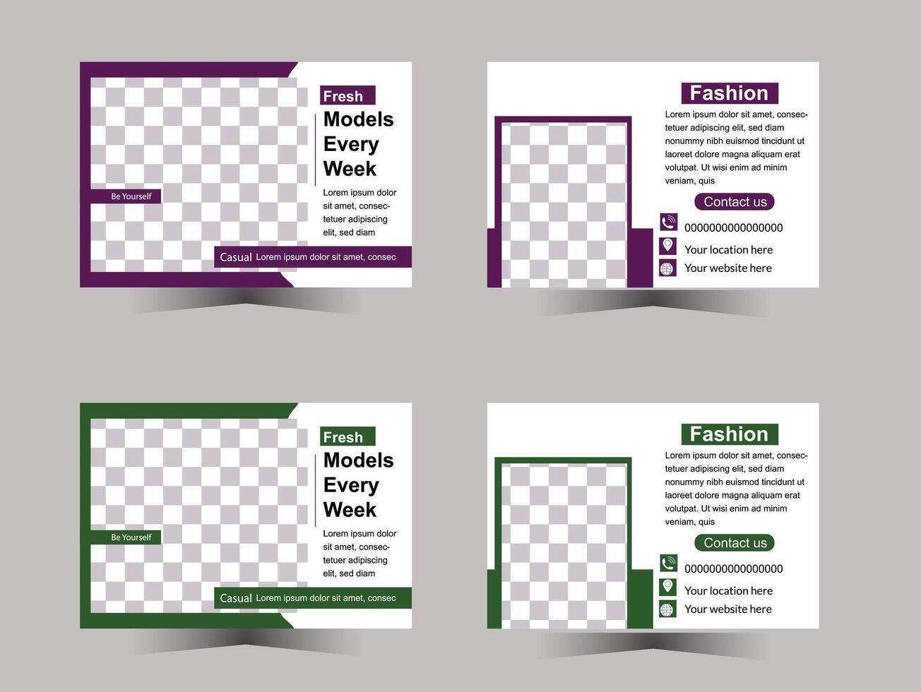 Postcard design marketing .creative design vector