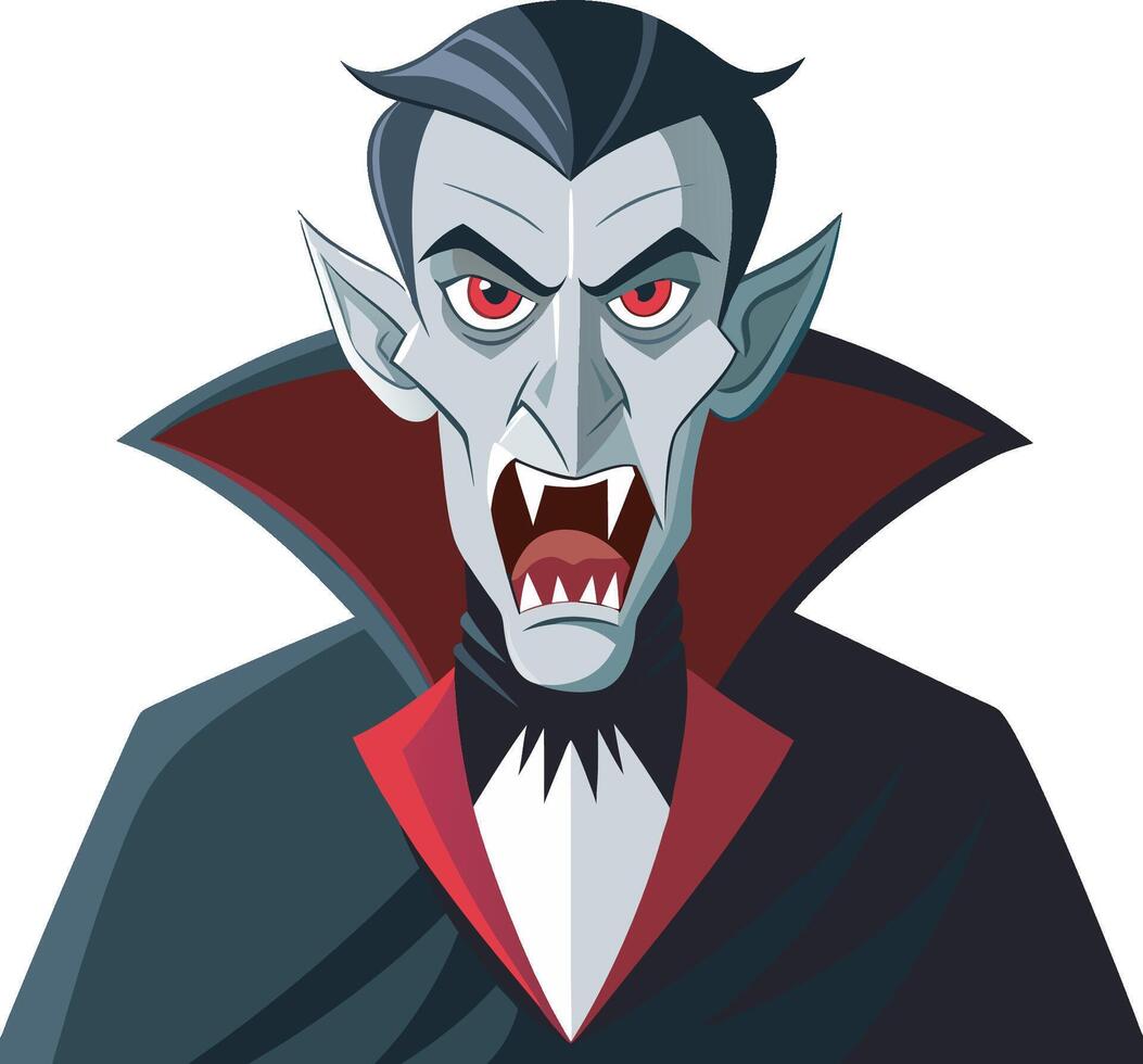 Ferocious Vampire Face vector