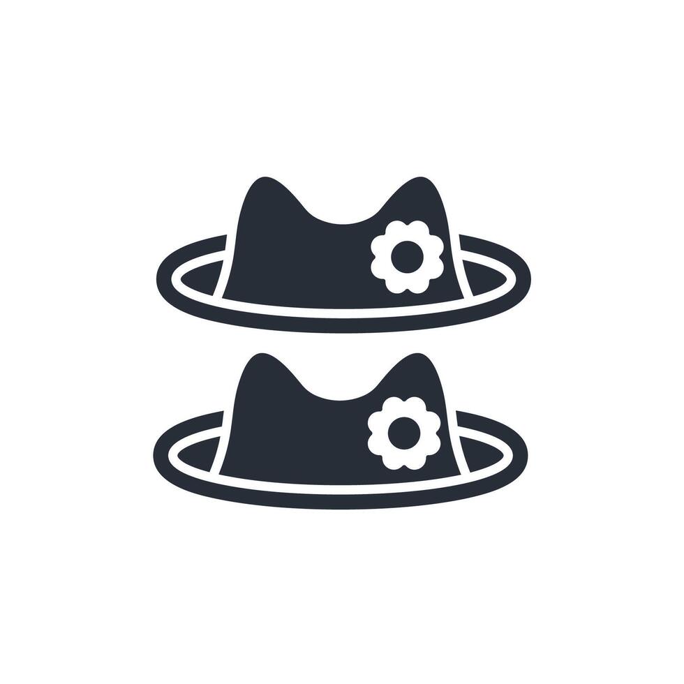 hat icon. .Editable stroke.linear style sign for use web design,logo.Symbol illustration. vector