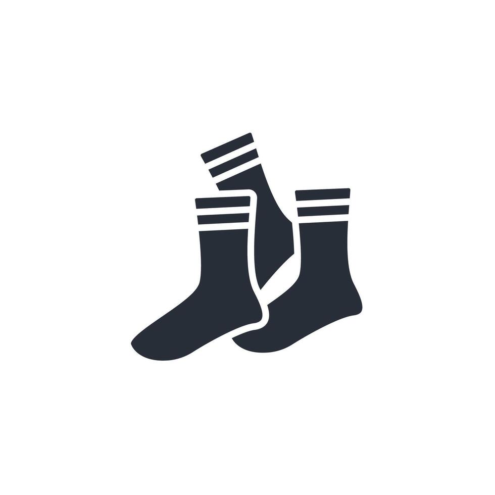 socks icon. .Editable stroke.linear style sign for use web design,logo.Symbol illustration. vector