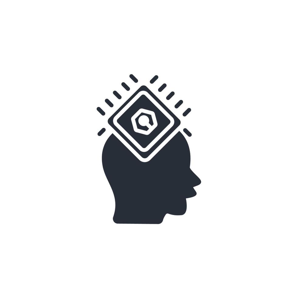 intellect icon. .Editable stroke.linear style sign for use web design,logo.Symbol illustration. vector