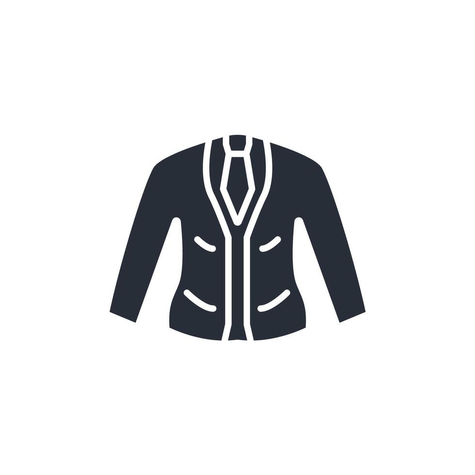 suit icon. .Editable stroke.linear style sign for use web design,logo.Symbol illustration. vector