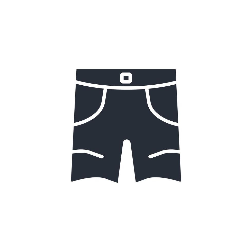 Shorts icon. .Editable stroke.linear style sign for use web design,logo.Symbol illustration. vector