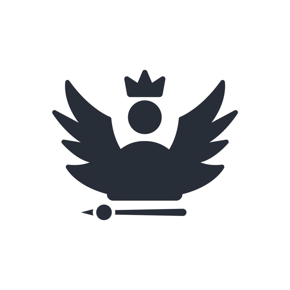Angel icon. .Editable stroke.linear style sign for use web design,logo.Symbol illustration. vector