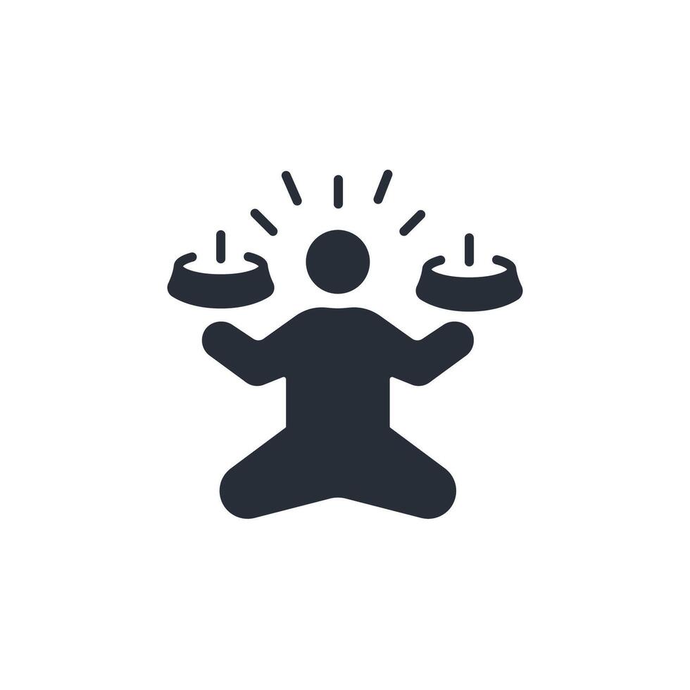Meditation icon. .Editable stroke.linear style sign for use web design,logo.Symbol illustration. vector