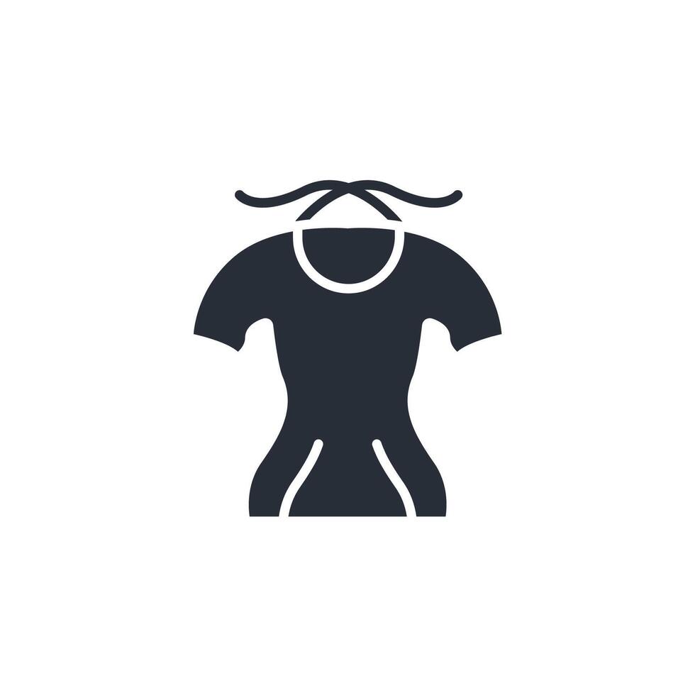 women shirt icon. .Editable stroke.linear style sign for use web design,logo.Symbol illustration. vector