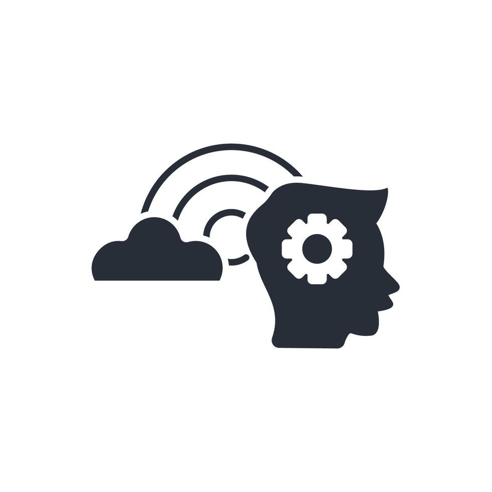 imagination icon. .Editable stroke.linear style sign for use web design,logo.Symbol illustration. vector