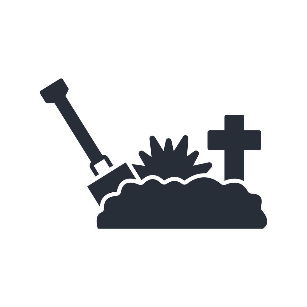 Bury icon. .Editable stroke.linear style sign for use web design,logo.Symbol illustration. vector