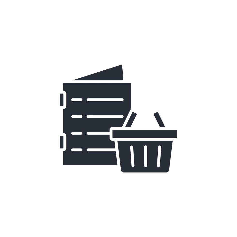 grocery list icon. .Editable stroke.linear style sign for use web design,logo.Symbol illustration. vector