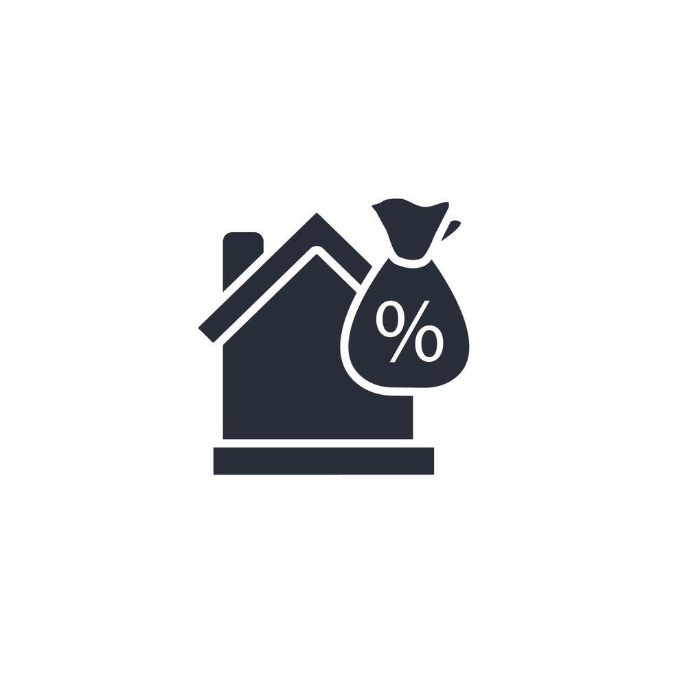 mortgage icon. .Editable stroke.linear style sign for use web design,logo.Symbol illustration. vector
