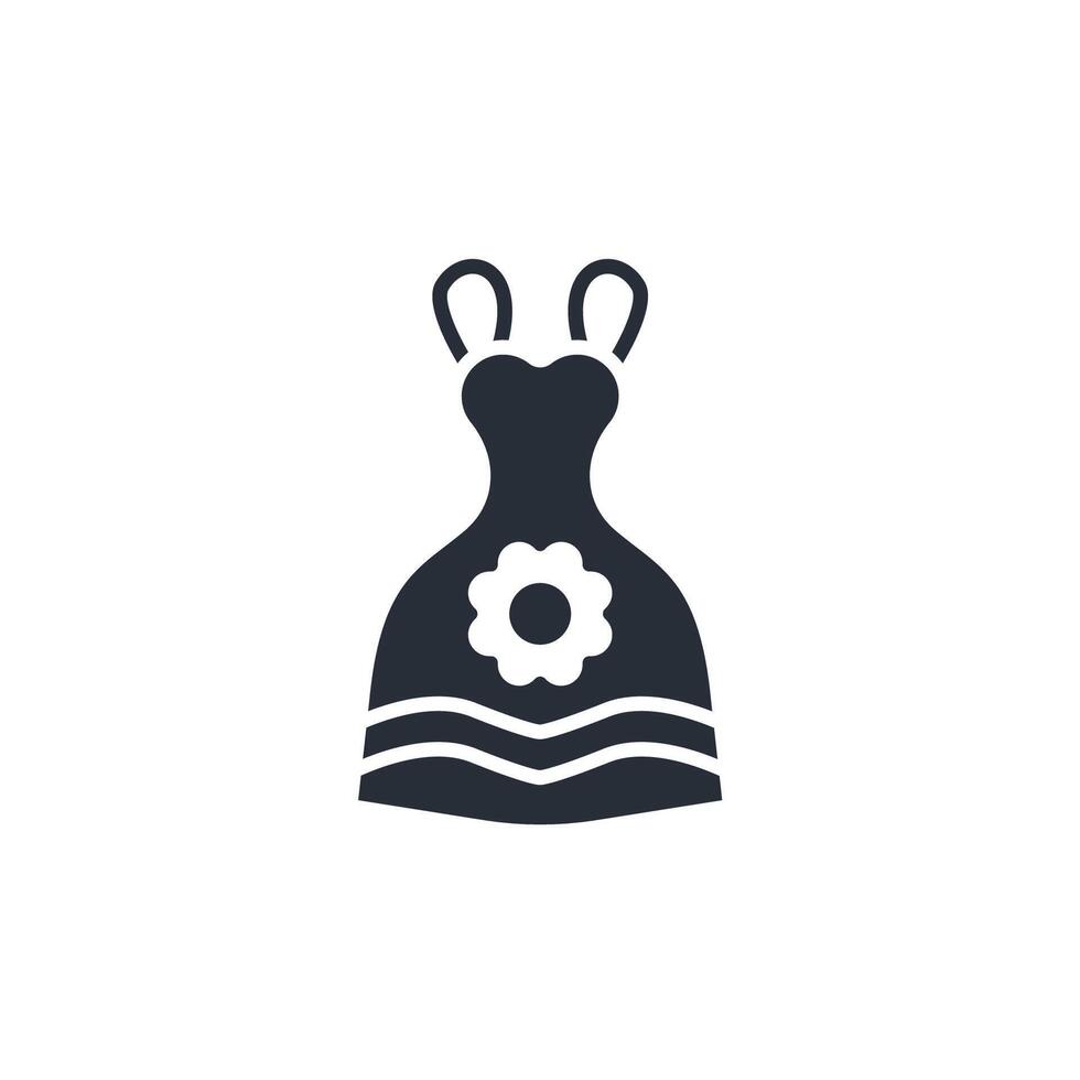 dress icon. .Editable stroke.linear style sign for use web design,logo.Symbol illustration. vector