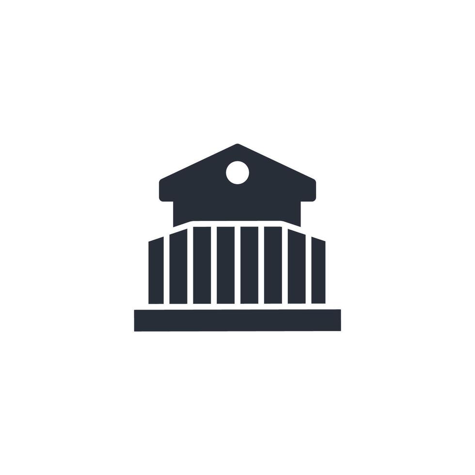 institution icon. .Editable stroke.linear style sign for use web design,logo.Symbol illustration. vector