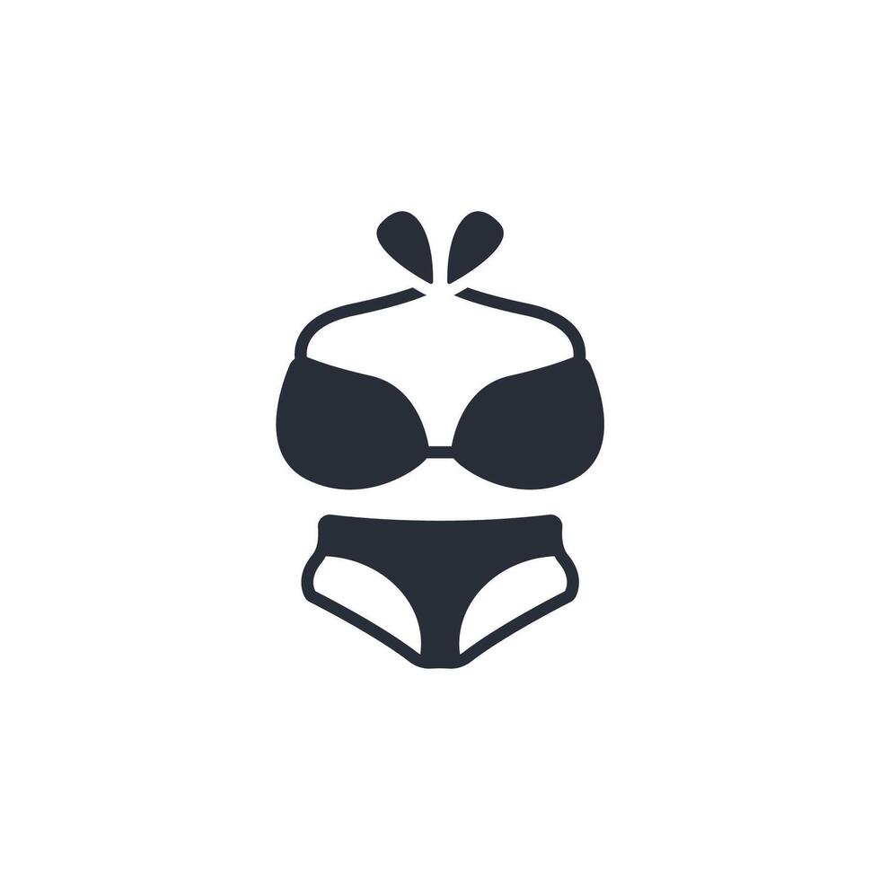Bikini icon. .Editable stroke.linear style sign for use web design,logo.Symbol illustration. vector
