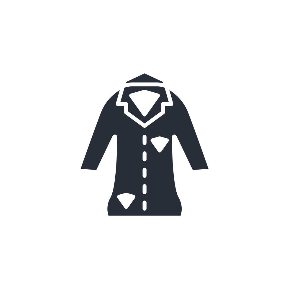 coat icon. .Editable stroke.linear style sign for use web design,logo.Symbol illustration. vector