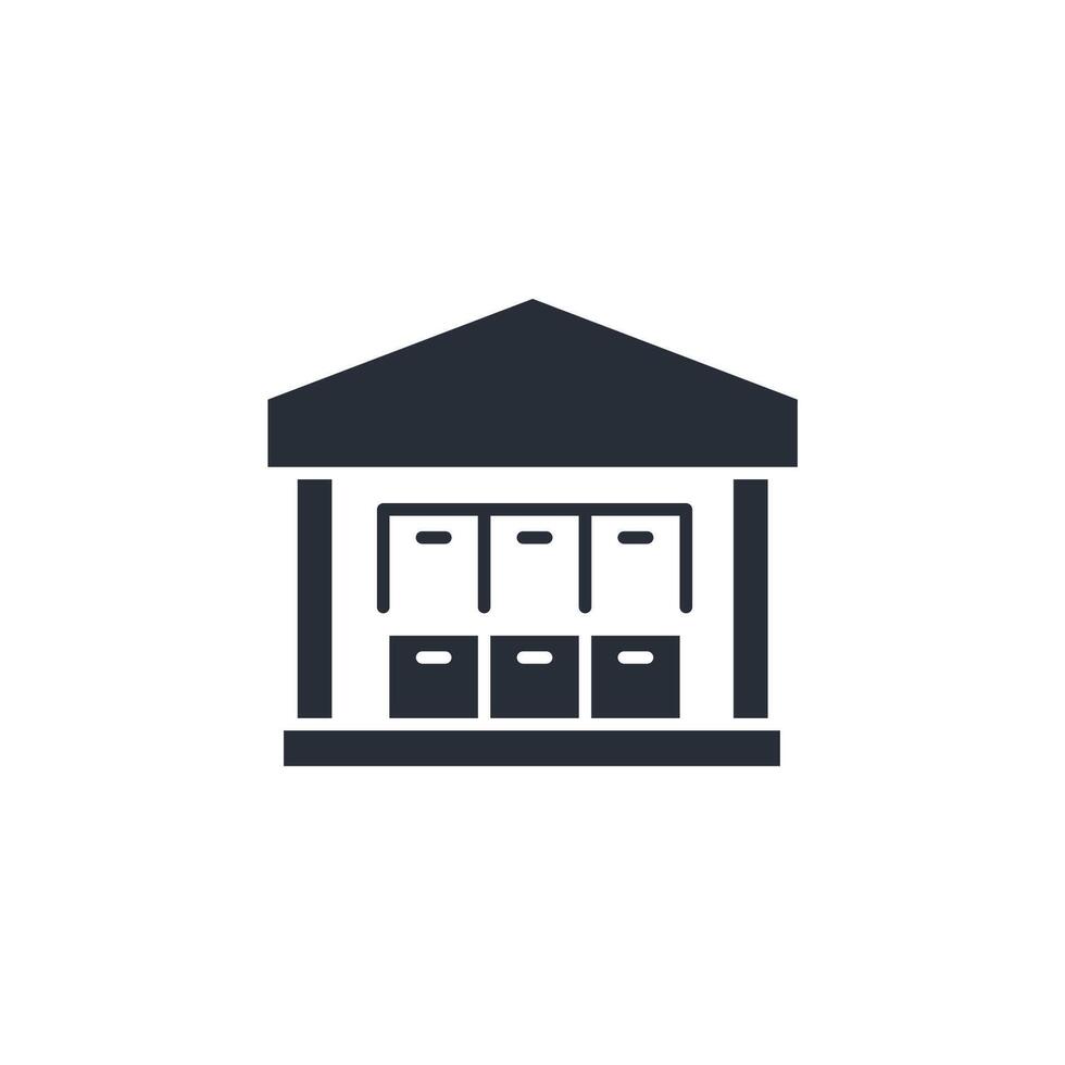 depot icon. .Editable stroke.linear style sign for use web design,logo.Symbol illustration. vector