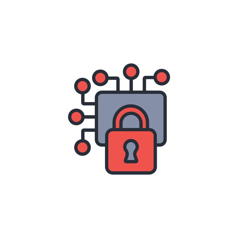 security systemicon. .Editable stroke.linear style sign for use web design,logo.Symbol illustration. vector