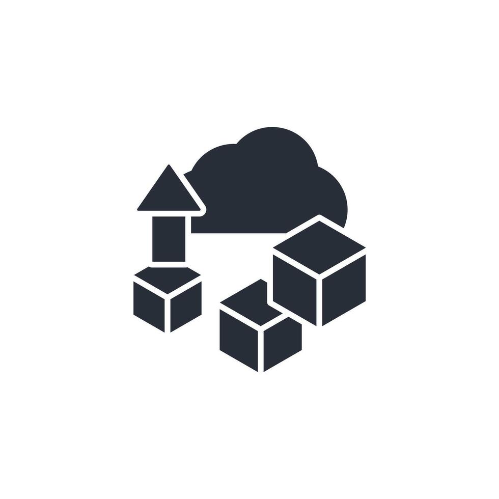 cloud storage icon. .Editable stroke.linear style sign for use web design,logo.Symbol illustration. vector