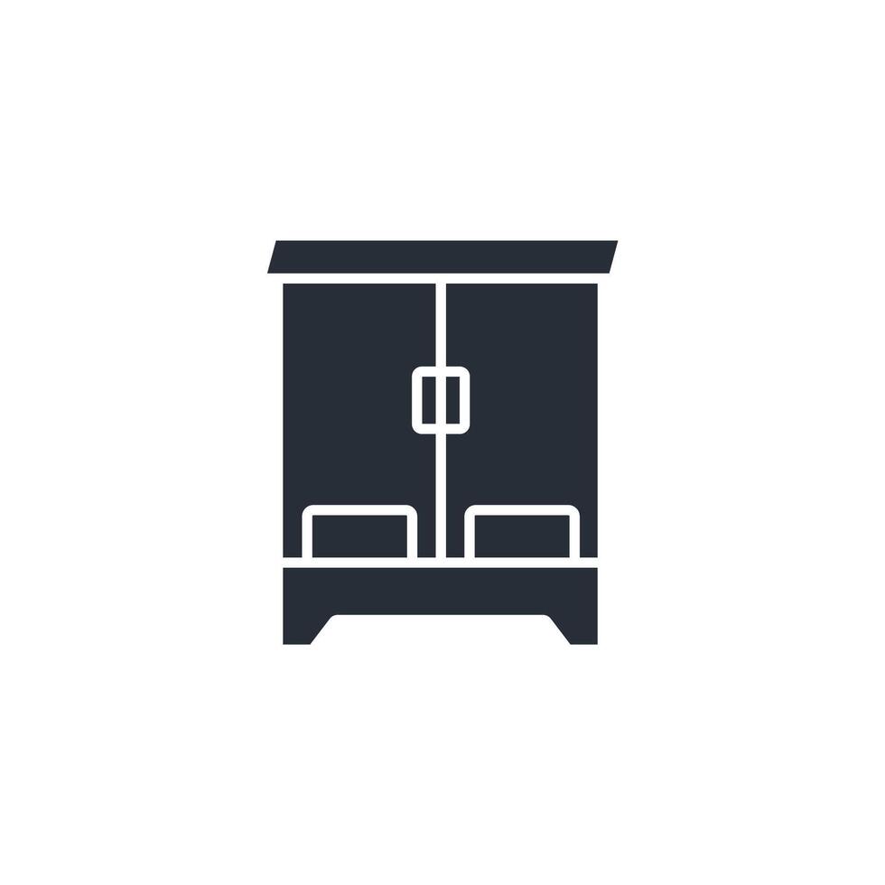 Closet icon. .Editable stroke.linear style sign for use web design,logo.Symbol illustration. vector