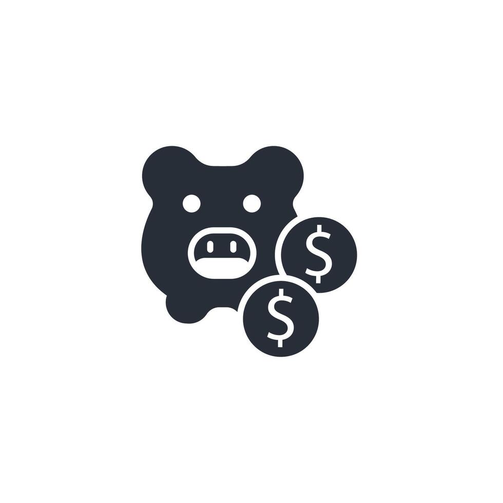 Piggy bank icon. .Editable stroke.linear style sign for use web design,logo.Symbol illustration. vector