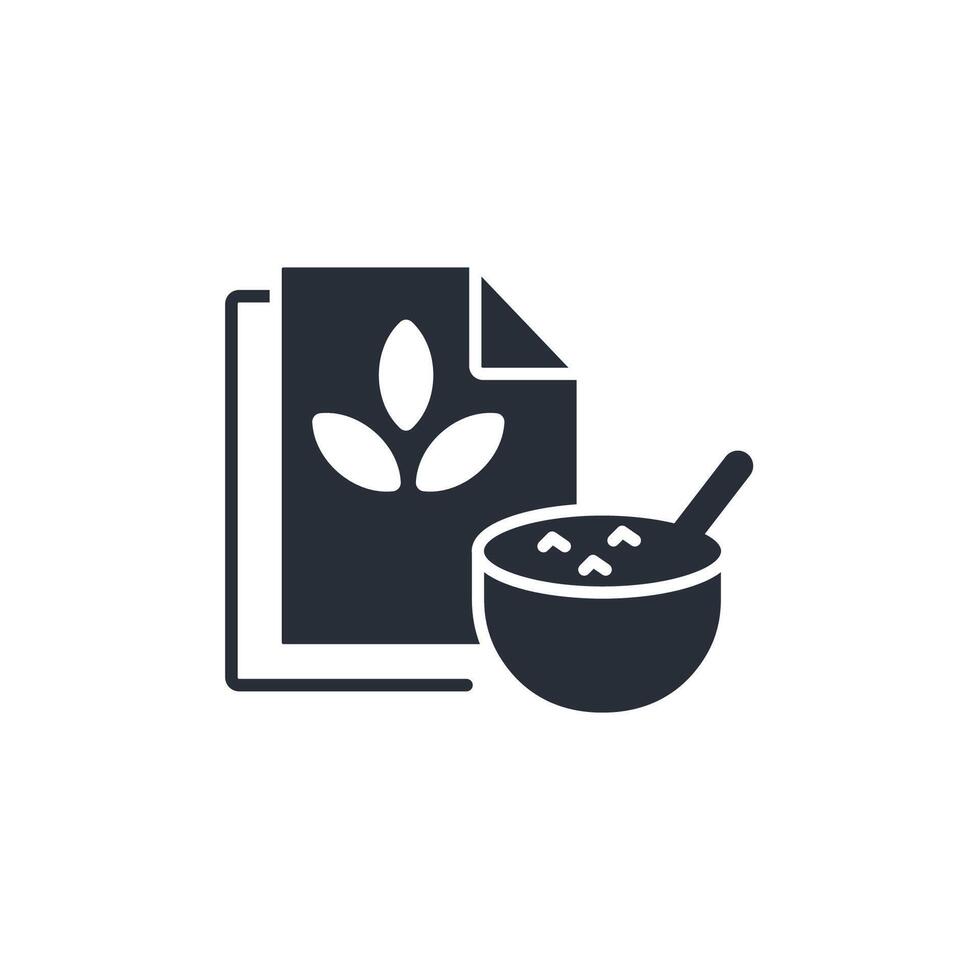 cereals icon. .Editable stroke.linear style sign for use web design,logo.Symbol illustration. vector