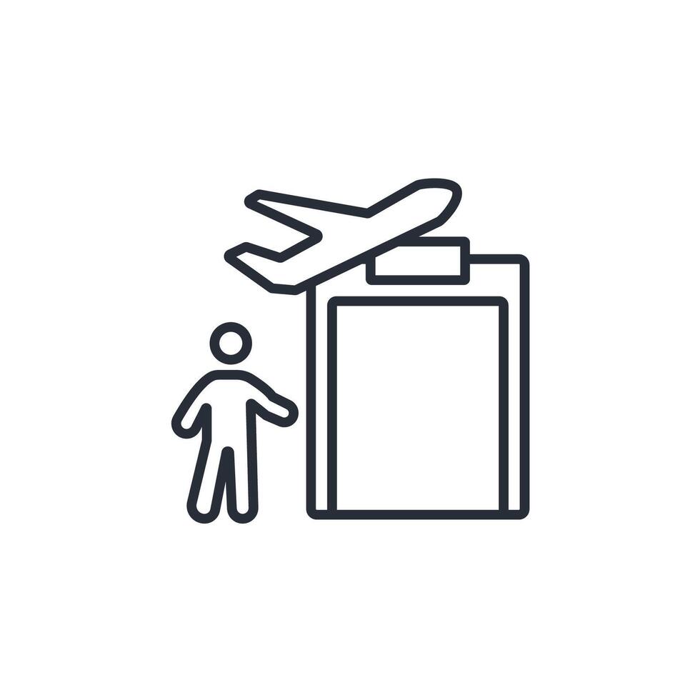 Airport icon. .Editable stroke.linear style sign for use web design,logo.Symbol illustration. vector