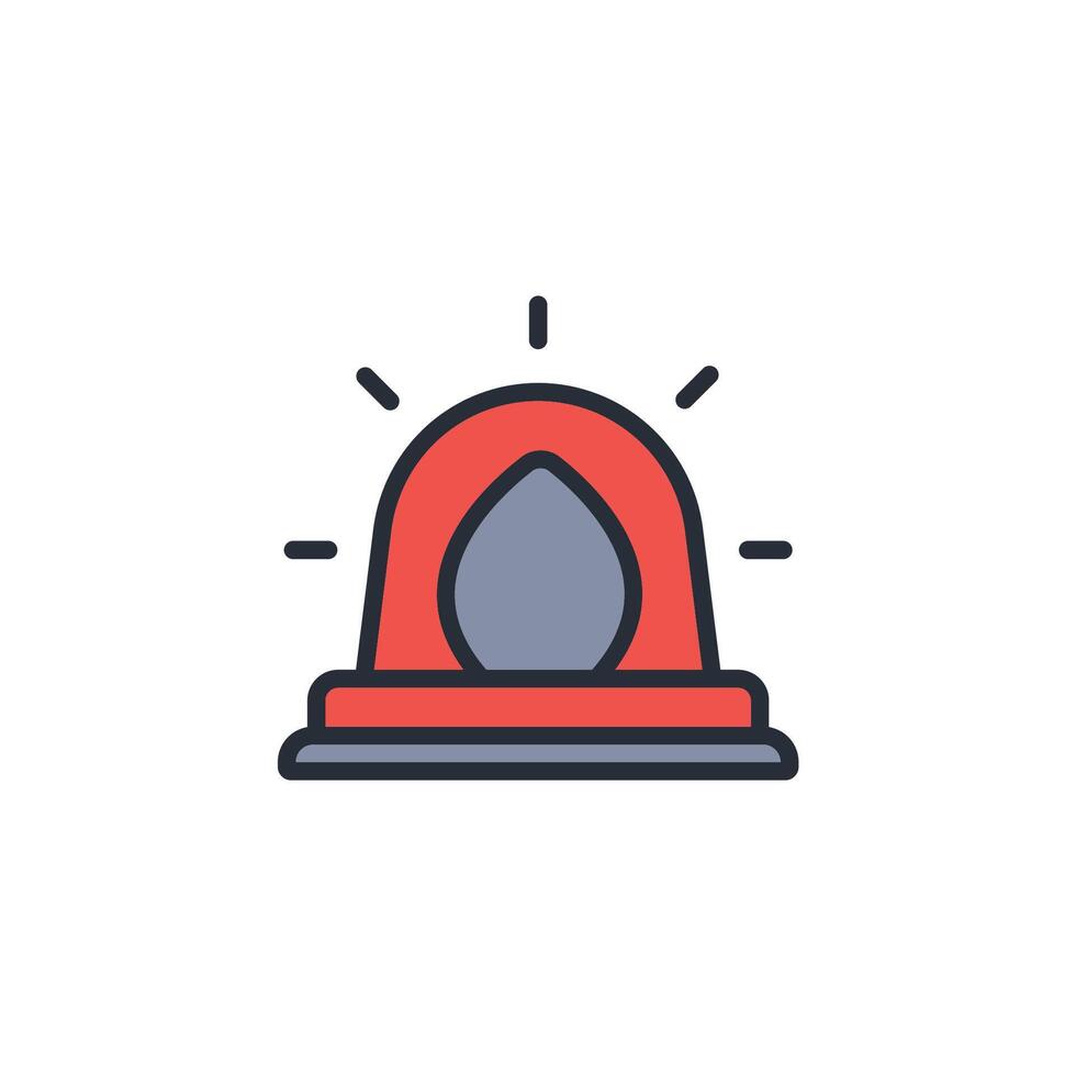 siren icon. .Editable stroke.linear style sign for use web design,logo.Symbol illustration. vector