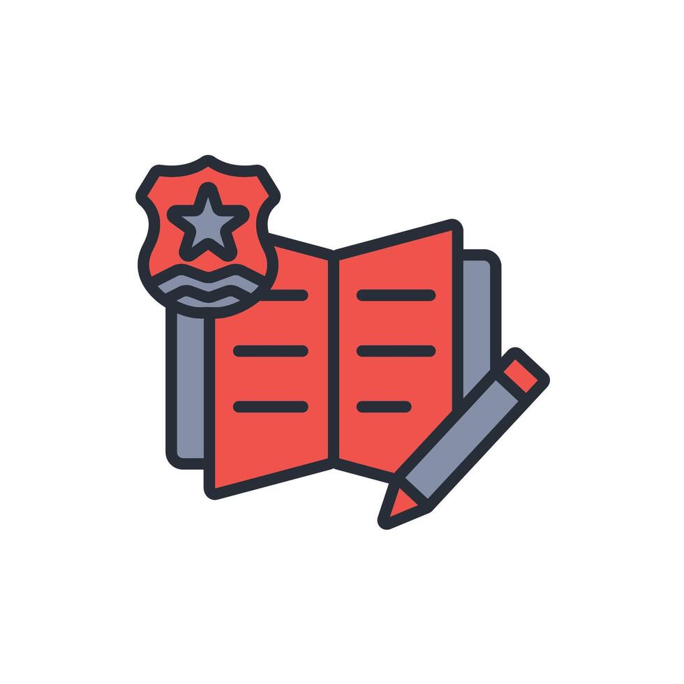 warrant icon. .Editable stroke.linear style sign for use web design,logo.Symbol illustration. vector