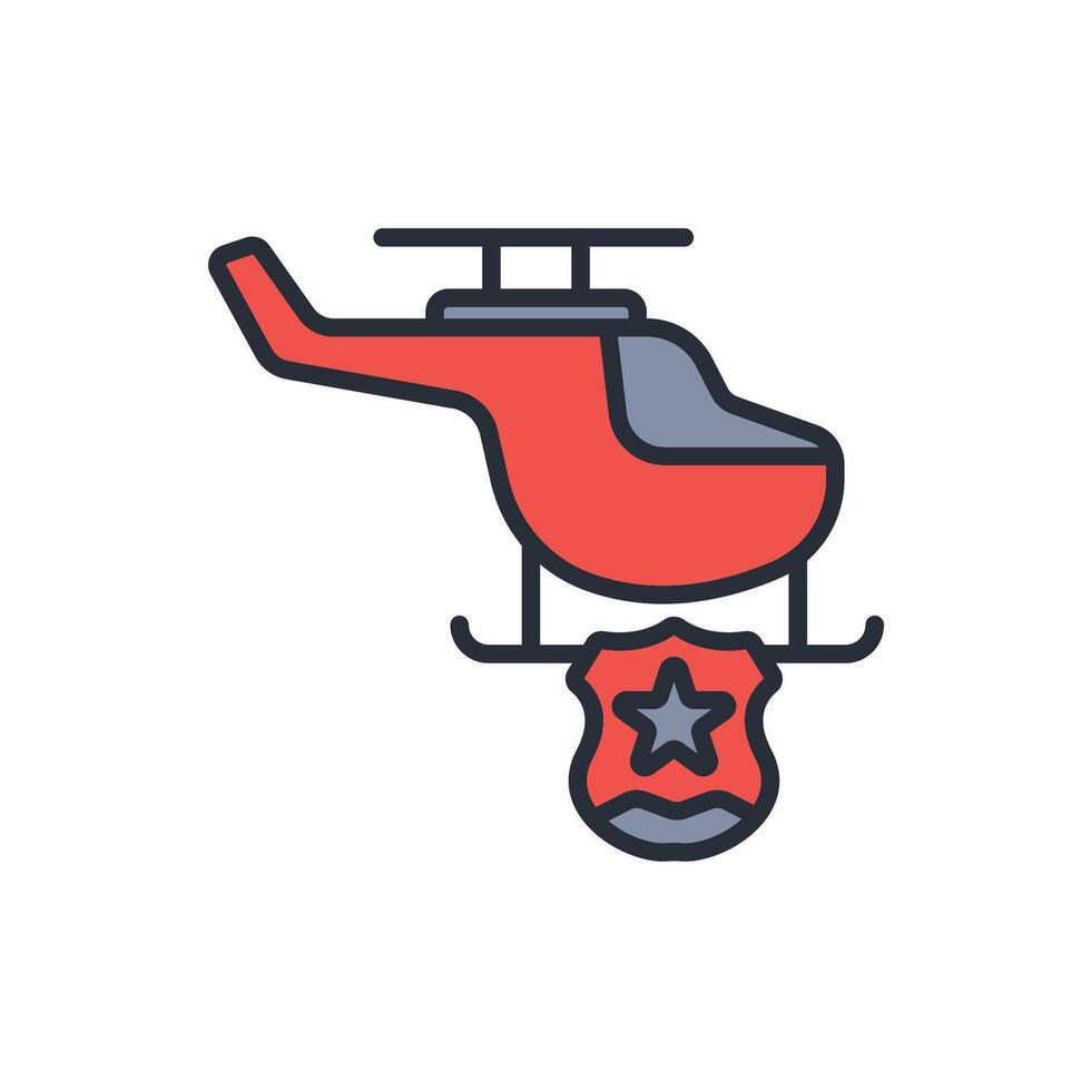 Helicopter icon. .Editable stroke.linear style sign for use web design,logo.Symbol illustration. vector